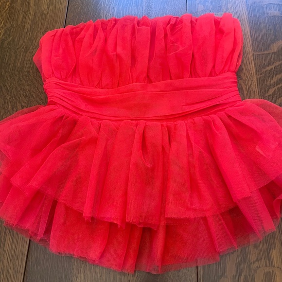 Flat White Tulle Tube Top Size Small NWT - Picture 6 of 7